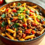 One Pot Cheesy Taco Pasta